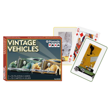 Vintage vehicles card set
