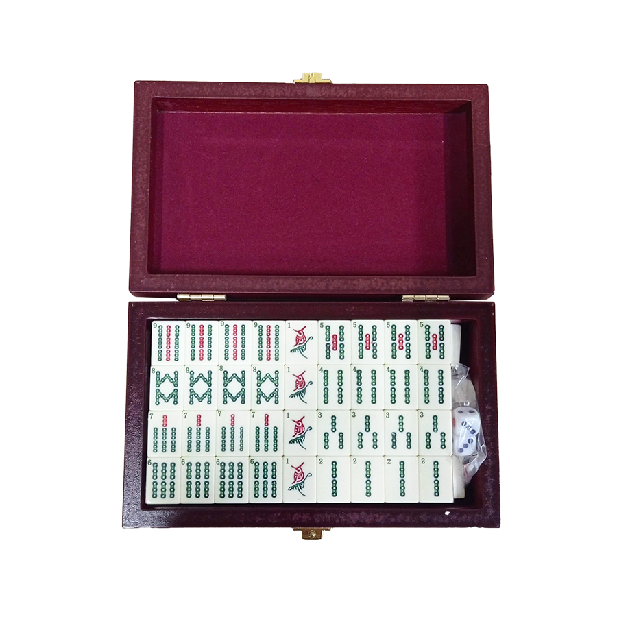 MAH JONG coffret en bois et tuiles en bamboo MAH1001 Mah-jong et Go